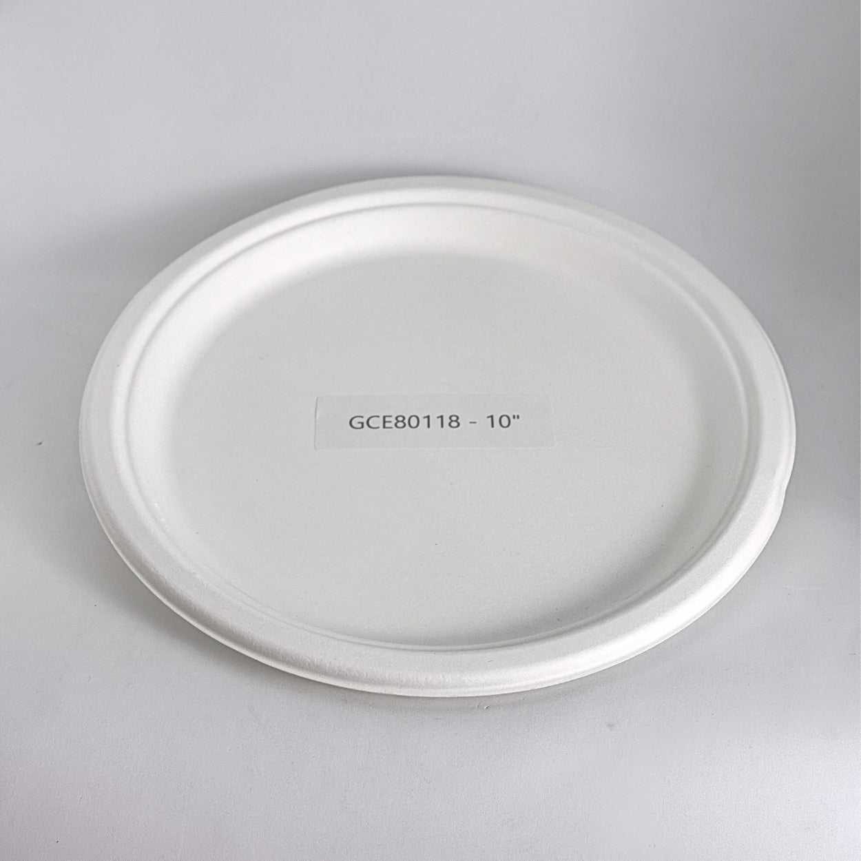 10" White Sugarcane Plate