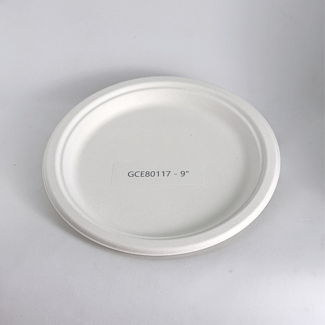 9" White Sugarcane Plate